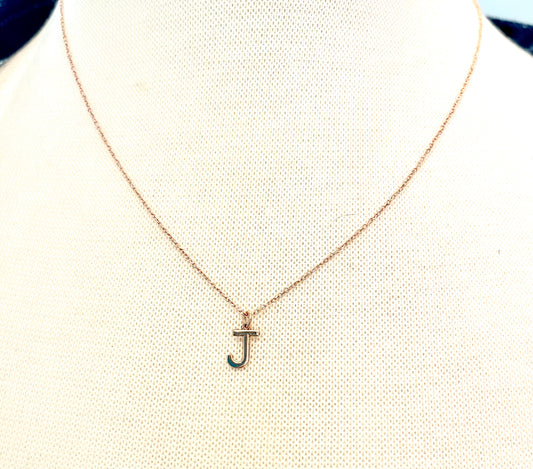 10k Gold Initial Charm Layering Necklace Customizable