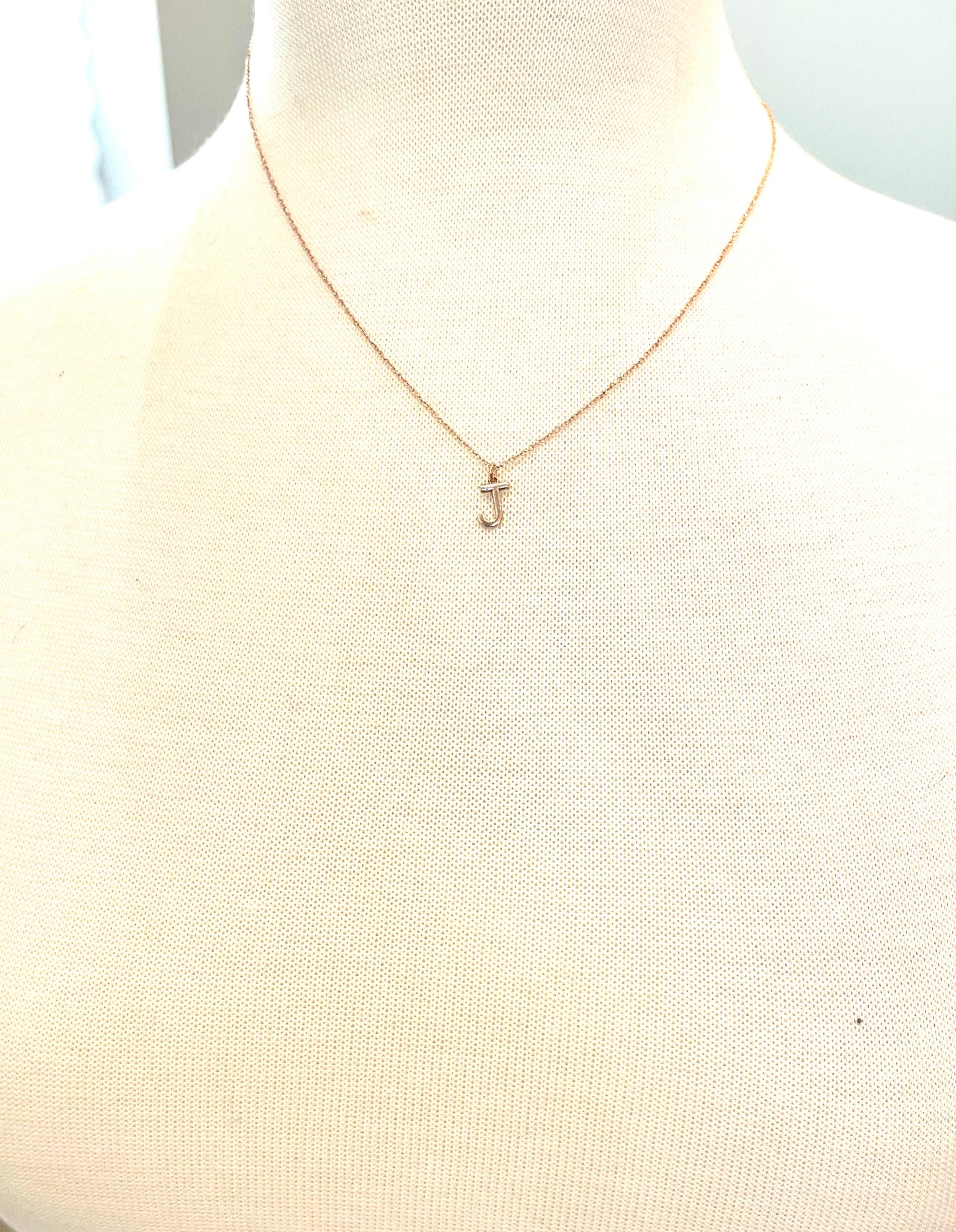 10k Gold Initial Charm Layering Necklace Customizable