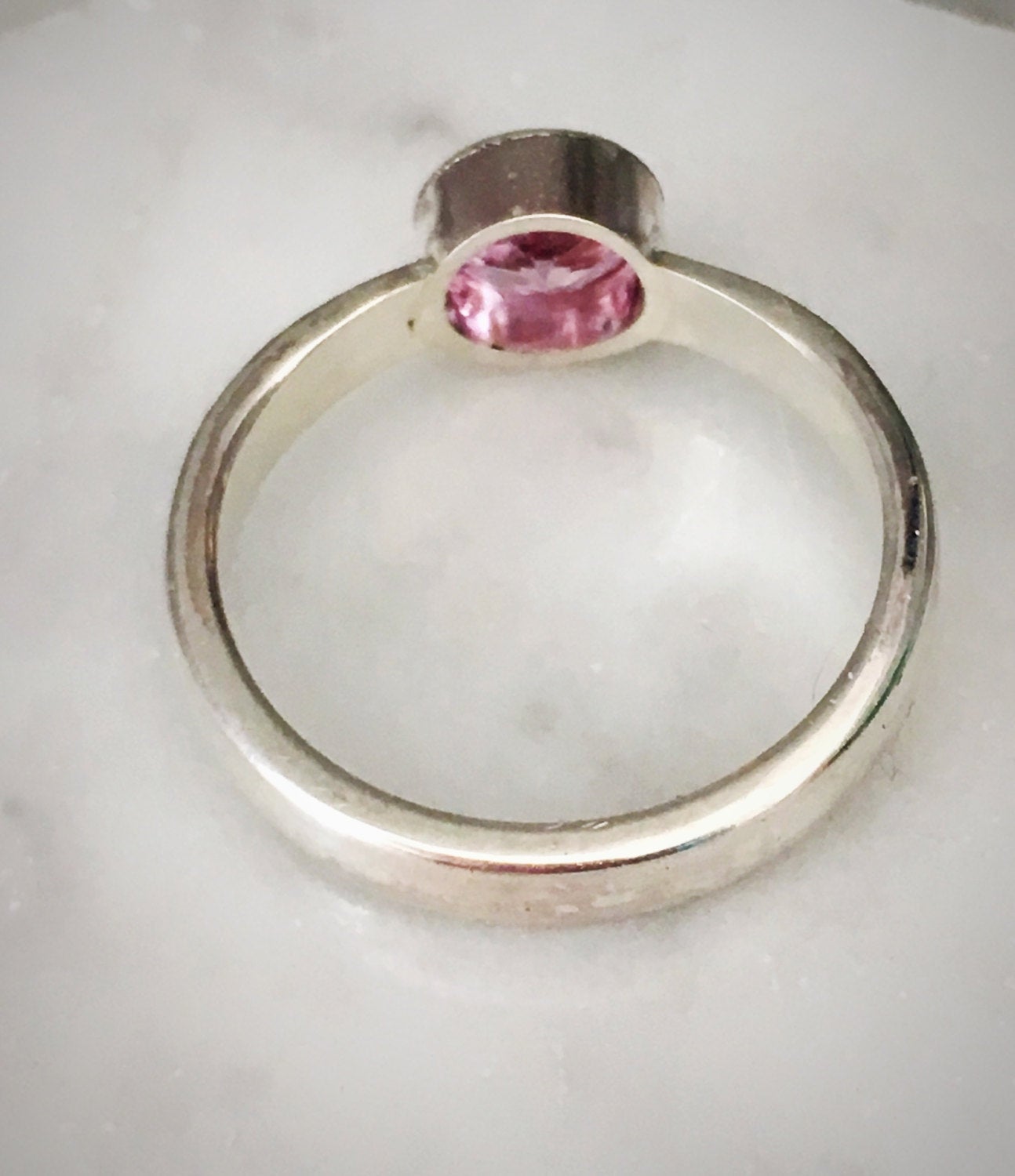 Ring Silver Ring - Pink Topaz Statement Ring - October Birthstone - Pink Gemstone Ring - Recycled Sterling Silver Ring