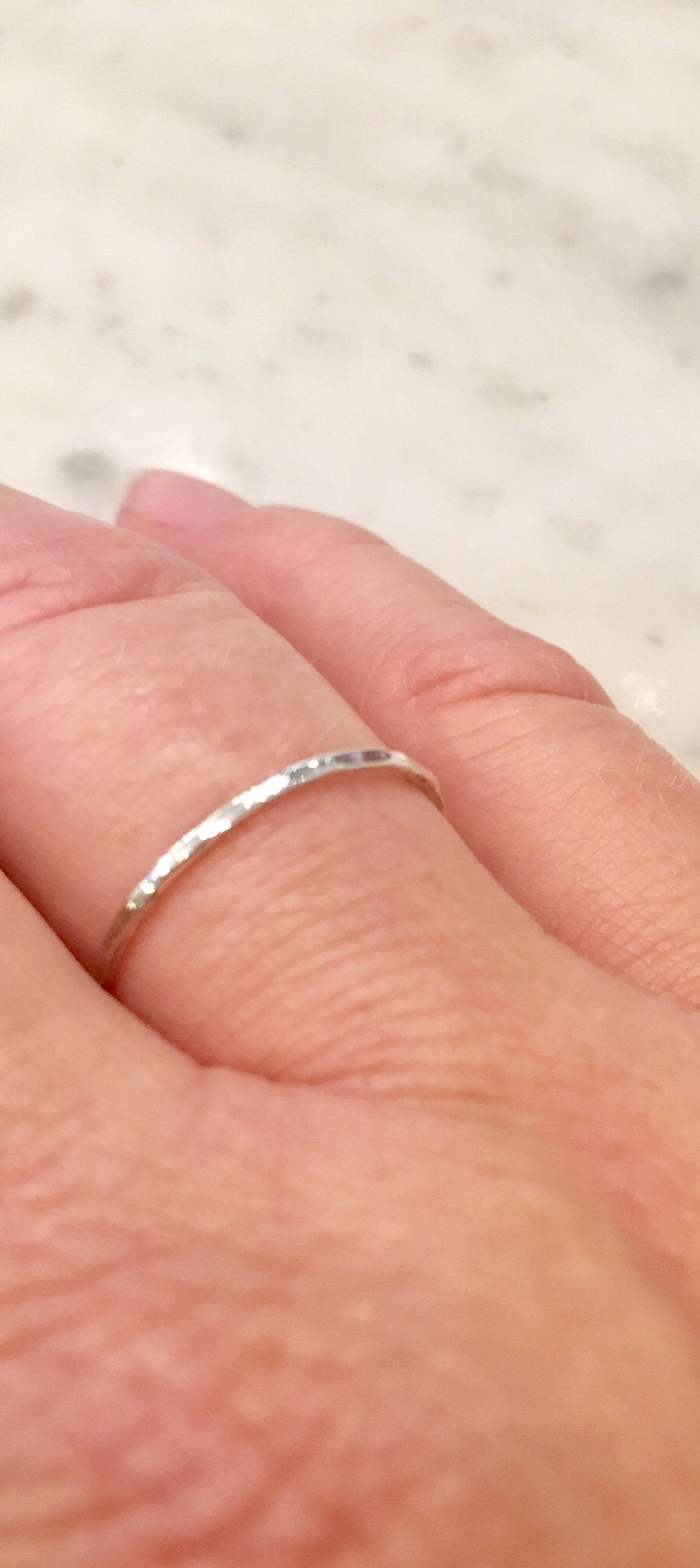 Argentium Sterling Silver Ring, Dainty Silver Jewelry, Stack Rings, Stackable Band, Thin delicate Silver Ring, Gift for Her, Sterling Stack