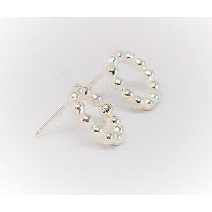 Open Circle Stud Earring Silver, Infinity Earring, Open Circle Stud Earrings, Silver Small Open Circle Studs, 14k gold open circle earring,