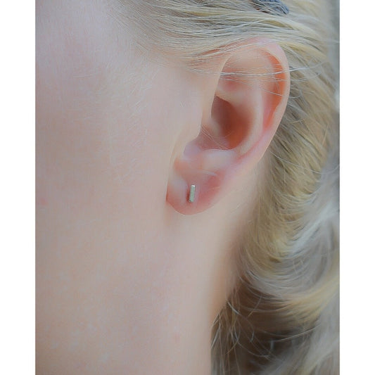 Silver Bar Earring, Stud Earring, Small Stud Earring, Gold Bar Earring, Gift for Her, Everyday Earrings, Simple Studs, Sterling Bar Studs