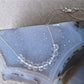 Sarah Jessica Parker Inspired Silver Quartz April Birthstone Necklace