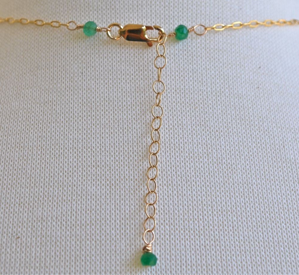 Gold Filled Circle Necklace, Green Onyx Pendant, Silver Circle Necklace, Green Onyx Gold Filled Circle Necklace, Gold Circle Pendant
