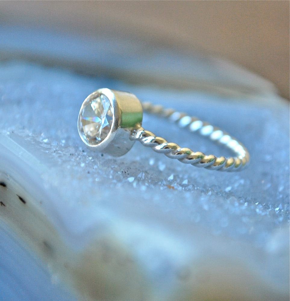 Alternative 2 Carat Diamond Ring Sterling Silver