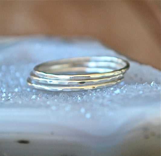 Recycled Argentium Silver Stacking Rings The Skinny Stack