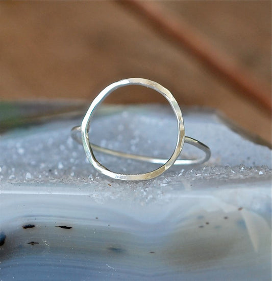 Recycled Silver Circle Infinity Ring