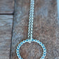 Infinity Necklace - Circle Eternity Pendant Necklace in Recycled Eco Friendly Sterling Silver - Blue Lab created - Made to order