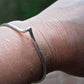Wishbone Bracelet Cuff - Chevron Bracelet - Bangle Made in Sterling or Gold Matte Brushed or Shiny