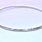 Classic Everyday Silver Bangle - Sterling Silver Hammered Bangle Bracelet - Stackable - Hammer Faceted - 14k Gold or Silver