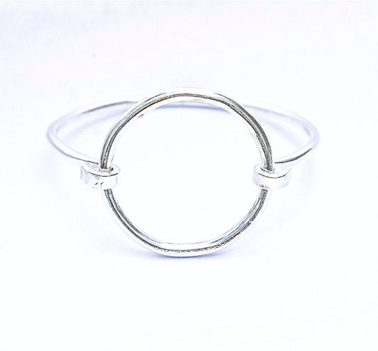 Sterling Cuff Bracelet - Silver Bangle Bracelet - Eternity Circle Cuff Bracelet Recycled Sterling Silver Made to Order