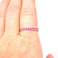 14k Eternity Band Red Ruby Gemstone Eternity Stacking Ring Recycled 14k Gold - July Birthstone - Handmade Engagement - Children Birthstone
