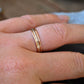 Super Thin Hammered Shiny 10k Gold and silver stack rings - 10k rose gold, 10k yellow gold and Argentium sterling silver ring stack