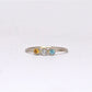 Diamond and Birthstone 14k Gold Pebble Ring Made to Order
