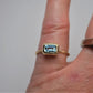 Blue Emerald Cut Aquamarine 14k Gold Ring Made to Order March Birthstone