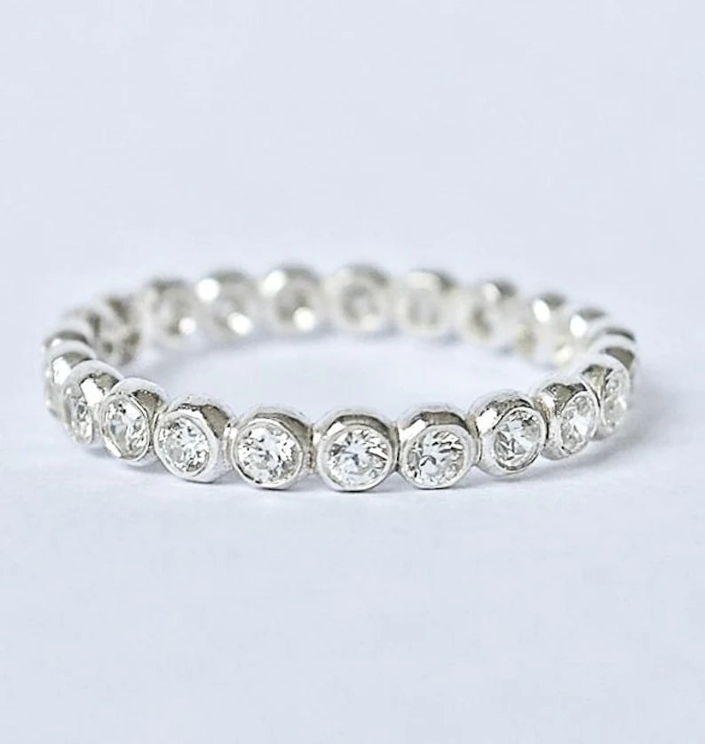 Diamond Eternity Band 14k Solid Gold Eternity Ring