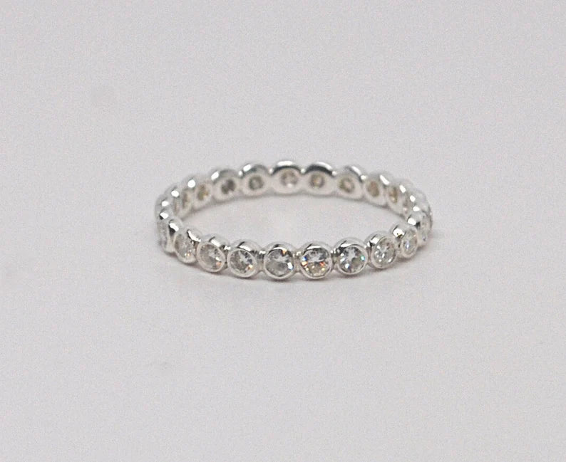 Diamond Eternity Band 14k Solid Gold Eternity Ring
