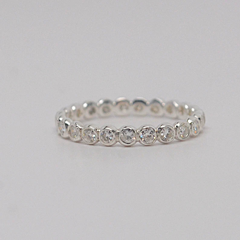 Diamond Eternity Band 14k Solid Gold Eternity Ring