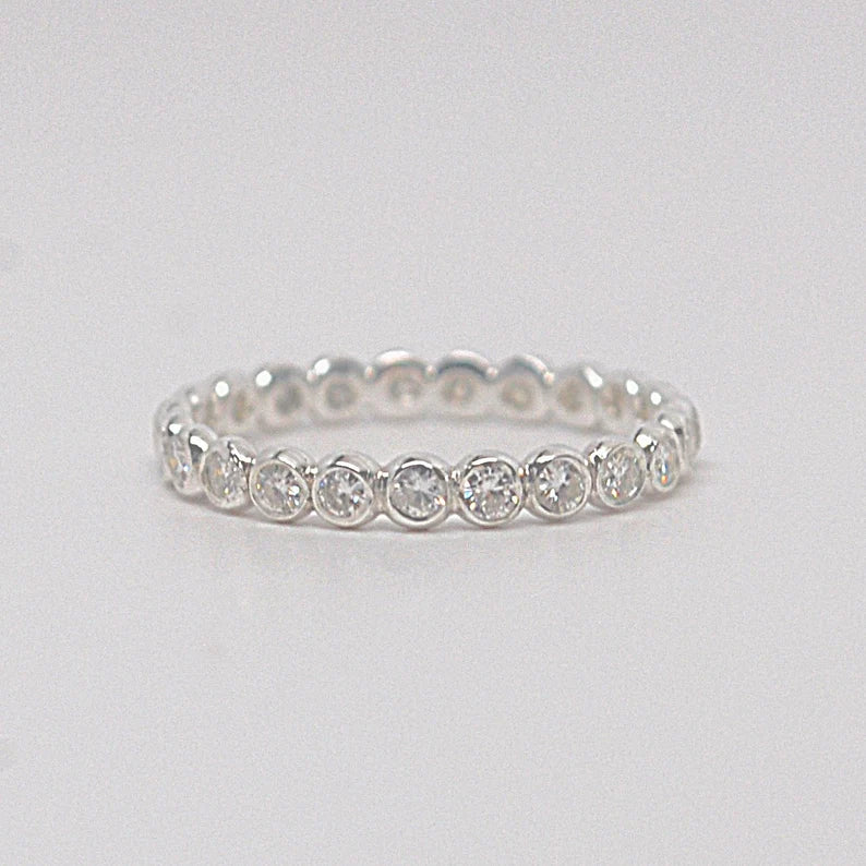 Diamond Eternity Band 14k Solid Gold Eternity Ring