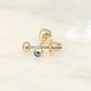 14k blue diamond stud earrings