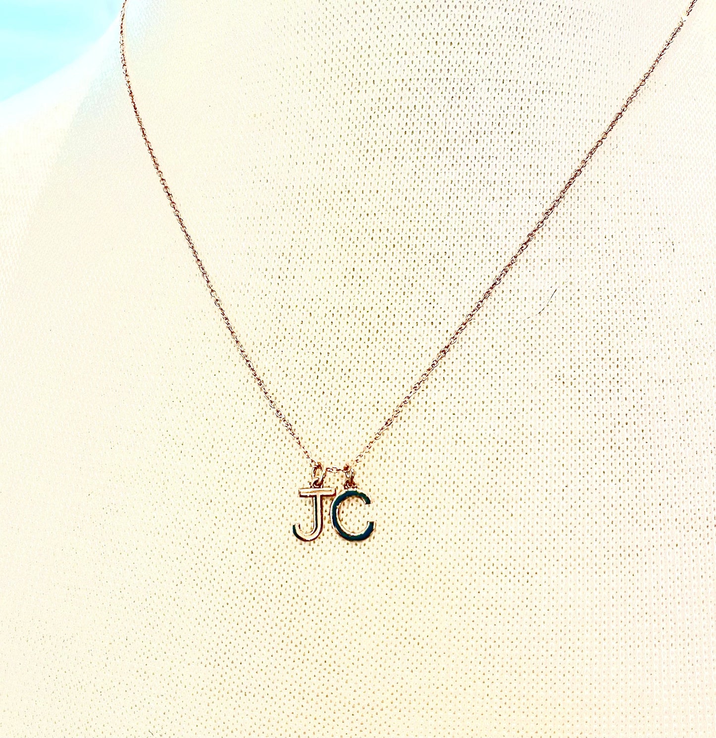 14k Gold Initial Charm Layering Necklace Customizable