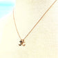 14k Gold Initial Charm Layering Necklace Customizable