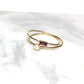 14k Gold and Baguette Red Garnet Ring Stacking Ring  Engagement January Birthstone Ring