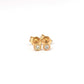 Diamond Stud Earrings Diamond Solitaire Earrings Tiny Diamond Pebble Threaded Stud 14k Gold Earrings Gift for Her