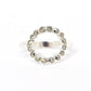 Silver Marcasite Halo Ring - Circle Karma Ring - Infinity Ring - Disc Ring - Gemstone Circle Ring - Diamond Marcasite Circle Ring