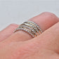 Sterling Silver and Gold Stack Rings Twist and Hammered Bands