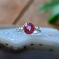 Pink Topaz Sterling Silver Ring Checkerboard Cut Topaz