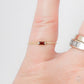 14k Gold and Baguette Red Garnet Ring Stacking Ring  Engagement January Birthstone Ring