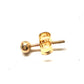Tiny Diamond Pebble Single Threaded Stud 14k Gold Earrings