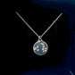 Leo Zodiac Constellation Leo Sterling Silver and Diamond Pendant Necklace
