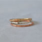 3 10k Gold and silver stack rings - 10k rose gold, 10k yellow gold and Argentium sterling silver ring stack