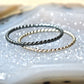 Sterling Silver and Gold Stack Rings Twist and Hammered Bands