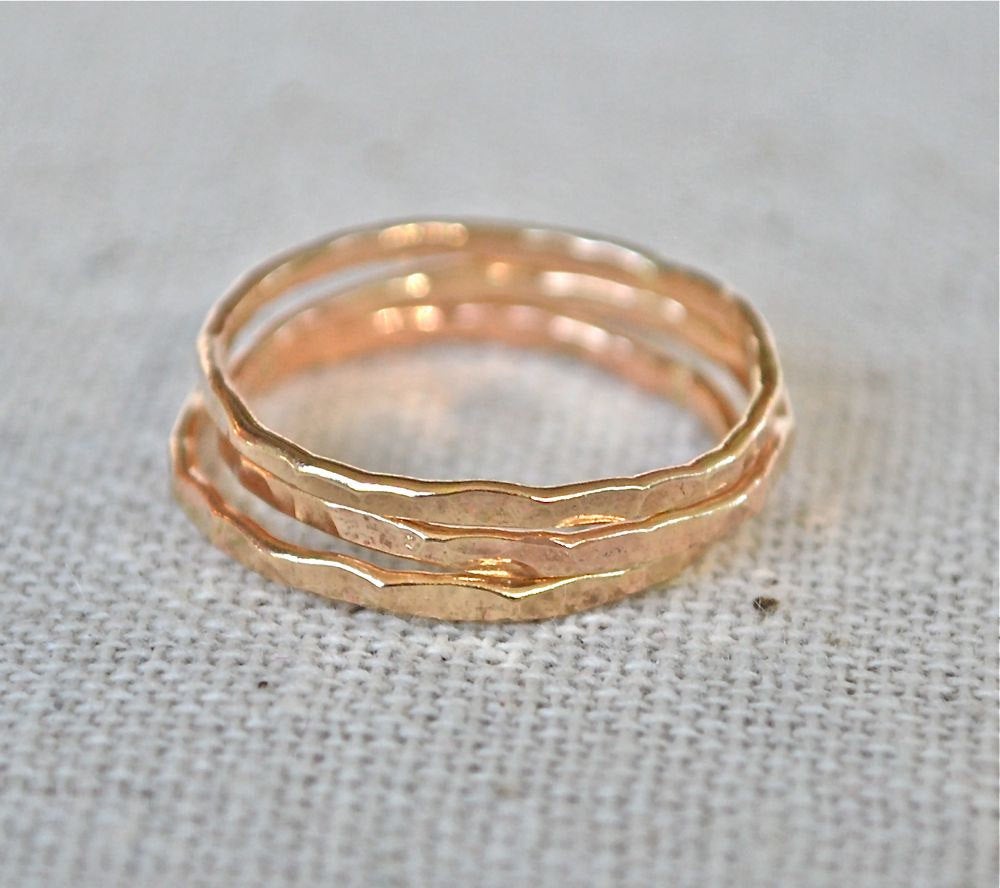 Recycled Argentium Silver Stacking Rings The Skinny Stack