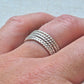 Silver Twist band - Recycled Sterling Silver Twist Bands - Silver stack rings - Rope stacking rings