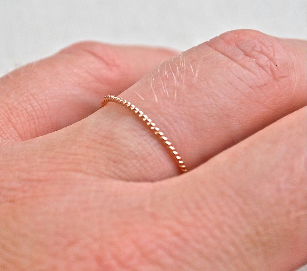 Ring Gold Recycled 14k Gold Twist Stack Ring