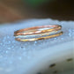 Rose Gold, Silver, Gold -- Skinny Stacks 10 Rings