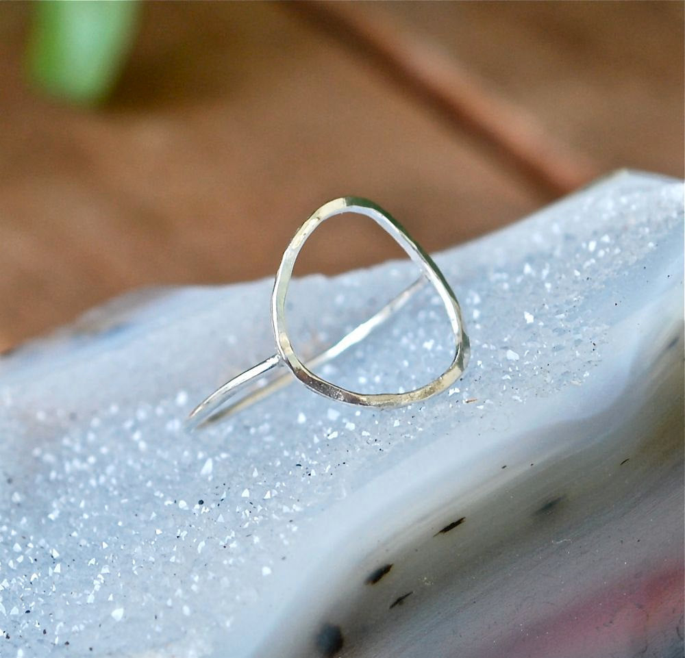 Recycled Silver Circle Infinity Ring