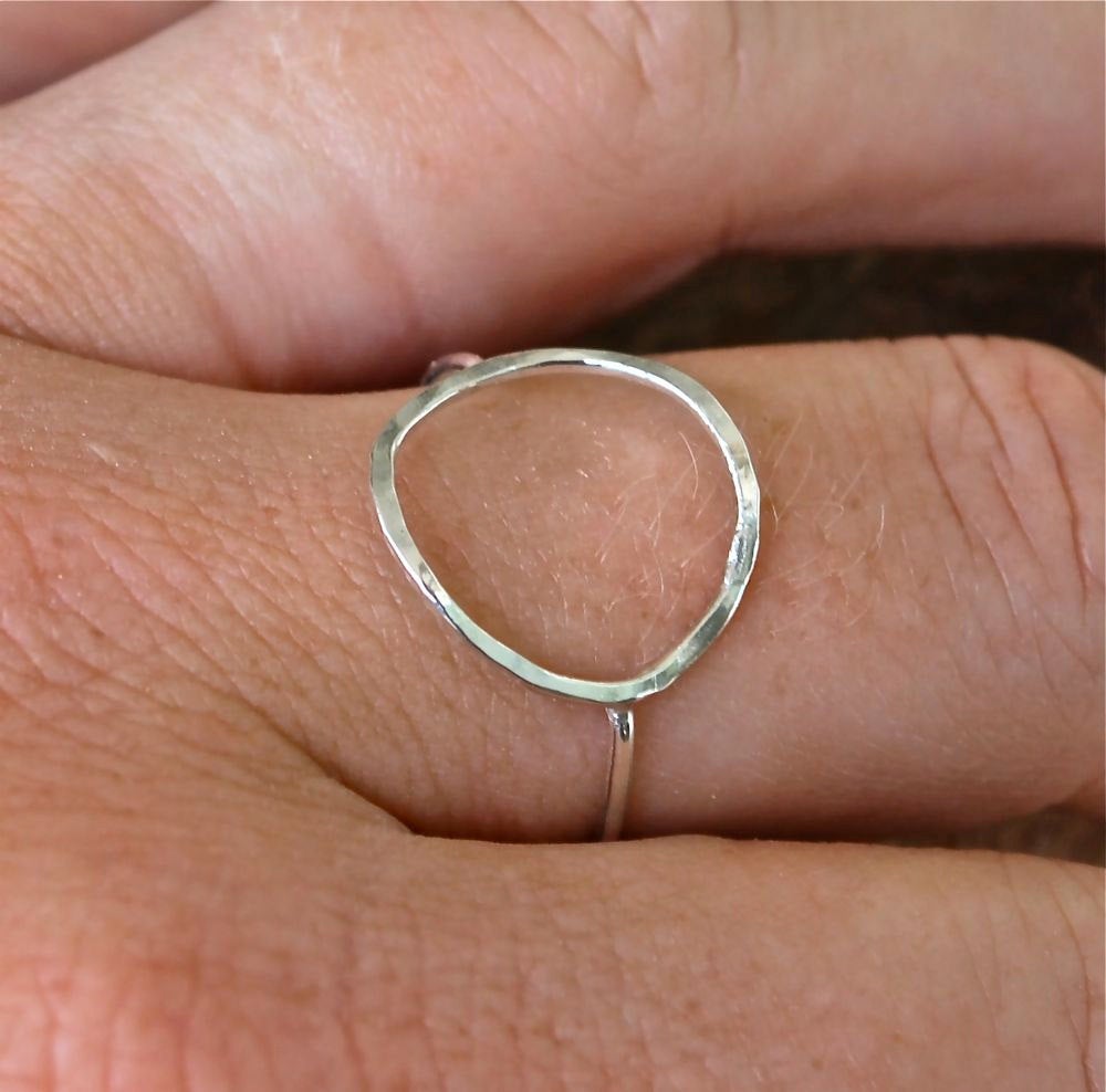 Recycled Silver Circle Infinity Ring