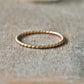 Yellow Gold Stack Ring -14k solid yellow gold twist band - Stackable Rings - Gold Stack Rings - Handmade Wedding - Recycled Gold