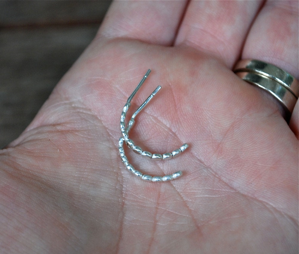 Recycled Sterling Silver Conflict Free Diamond Earrings