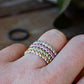 Pink Tourmaline Gemstone Ring Birthstone Band Stack Ring Push Present