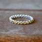 14k gold Stack Band Birthstone Citrine Gemstone Eternity Stacking Ring