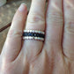 Silver Eternity Band Stack Rings Wedding Rings Eternity Band  Stacking Rings  Birthstone Gemstone Stack Rings - Set of 3 in Recycled Sterling Silver