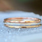 3 10k Gold and silver stack rings - 10k rose gold, 10k yellow gold and Argentium sterling silver ring stack