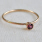 Gold Red Rhodolite Garnet Stack Ring - Recycled Gold - Fair Trade Eco Friendly - January birthstone