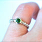 Emerald Green Chrome Diopside Recycled Sterling Silver Ring - Children's Charities - May Birthstone - Canine's For Kids